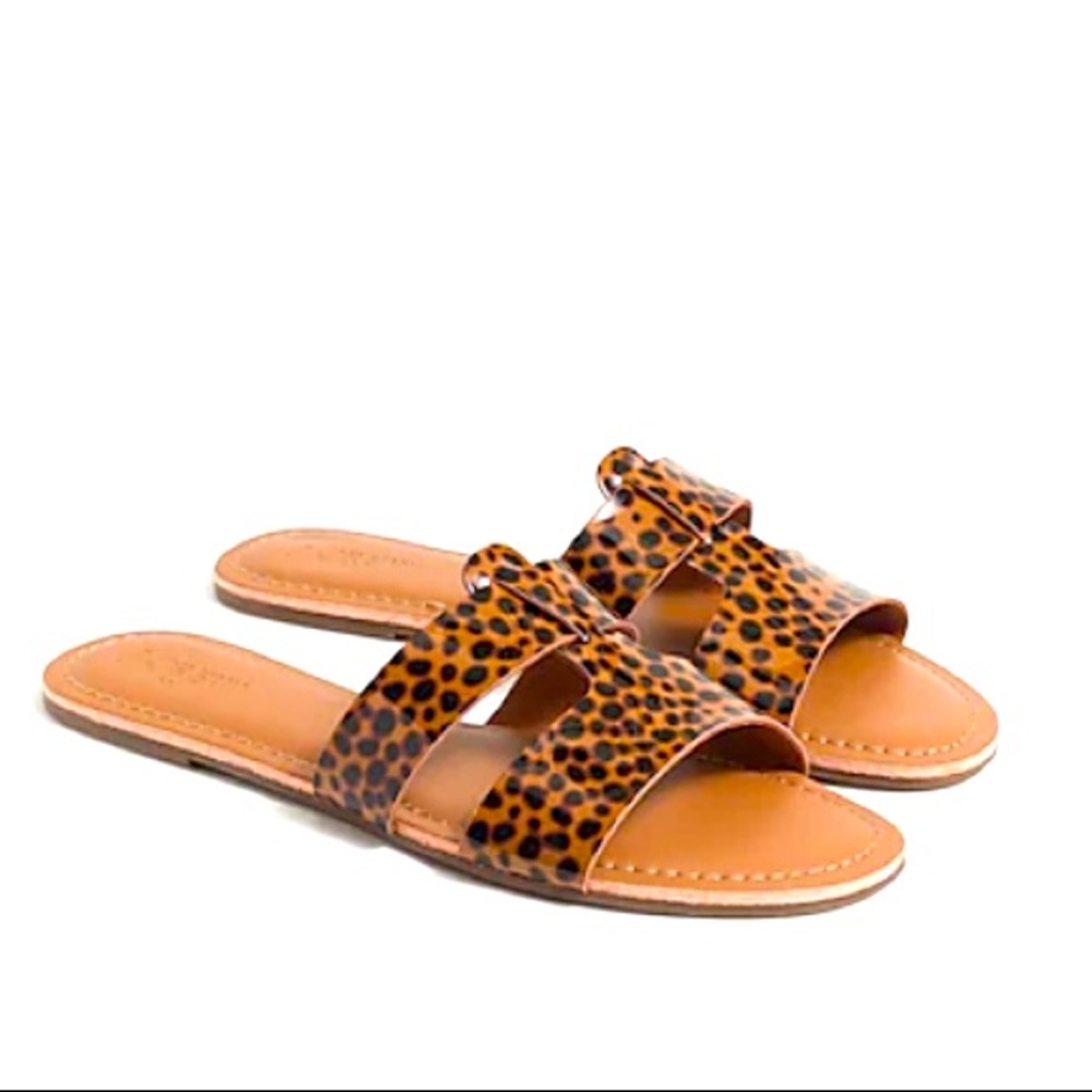 J Crew Tortoise Beachside Slide Sandals